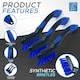 image 3 of Grout Tile Cleaning Brush Removes Mould and Dirt Removal Narrow Stiff Brushes for Kitchen & Bathroom | Blue | Black, Blue | 1