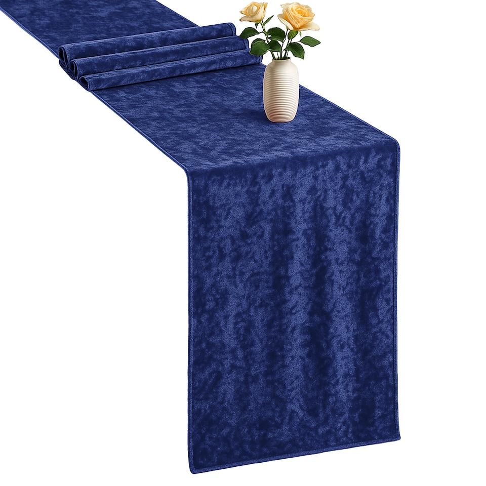 image 1 of Crushed Velvet Table Runner, Glitz Table Runners - 33 x 274cm