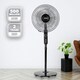 image 2 of GEEPAS 16’’ Pedestal Fan, Height Adjustable & Pivoting Fan Head, Oscillating – 60W