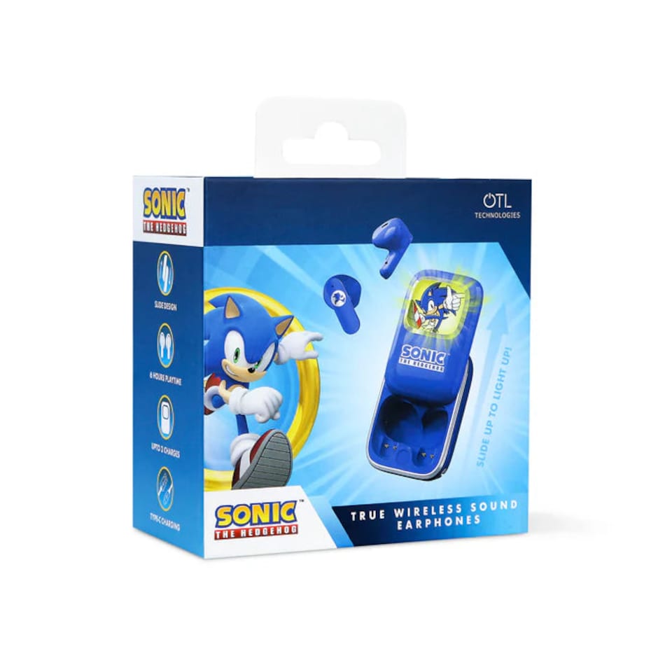 image 1 of Sonic The Hedgehog Slide Open TWS Earphones | Blue