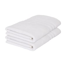 Nicola Spring Cotton Bath Towels - 135cm x 70cm - White - Pack of 2
