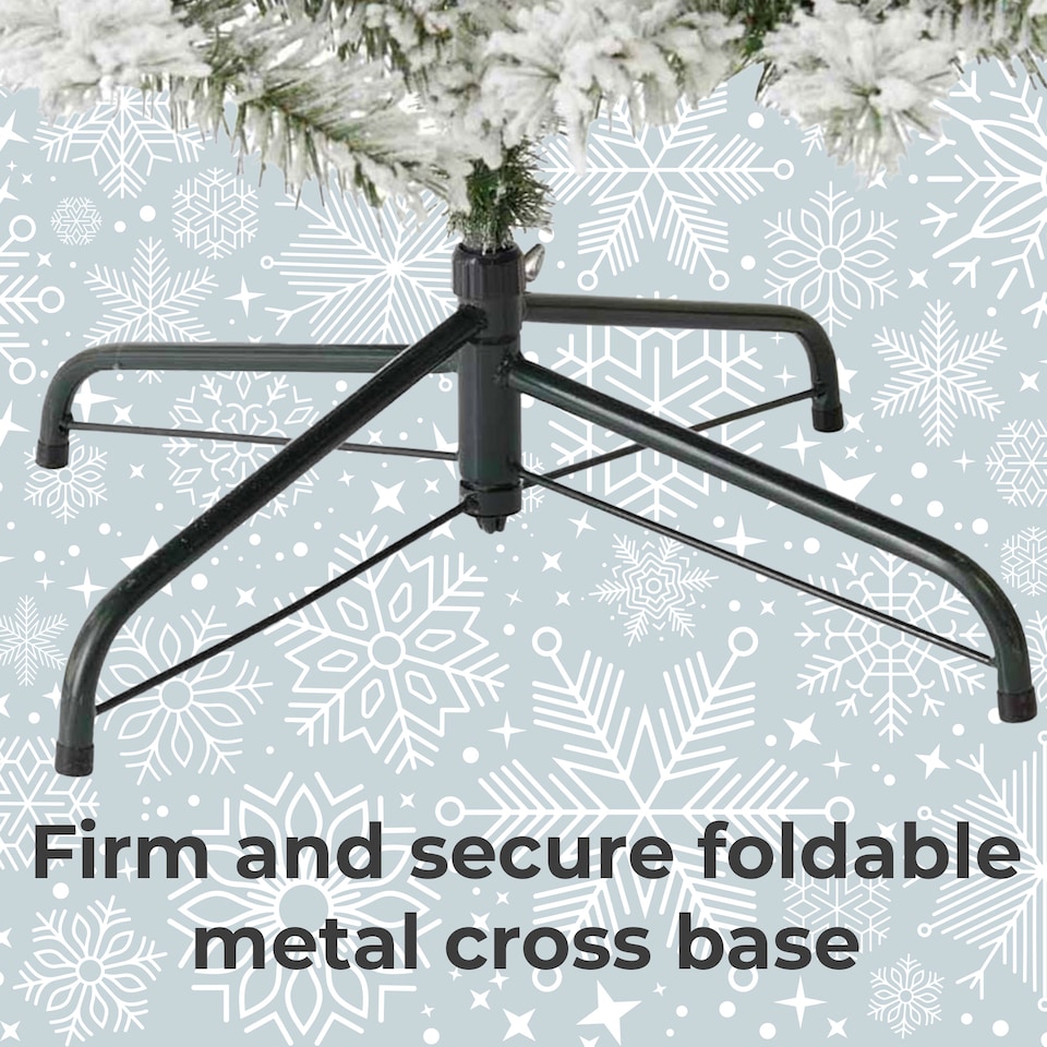 image 1 of Scandinavian 7ft White Spruce Fir Artificial Christmas Tree | Green