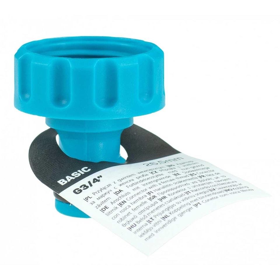 image 1 of 3/4inch Hozelock Compatible Threaded Tap Connector With Hose End