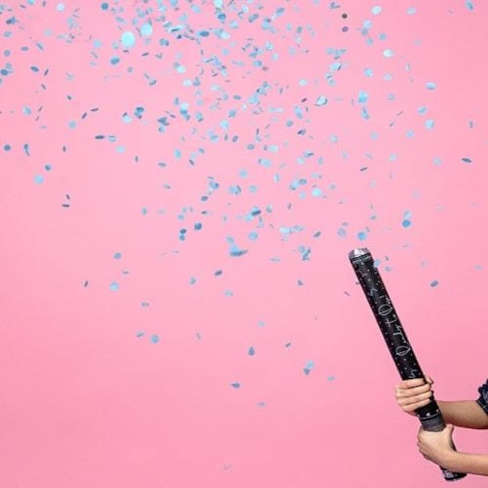 image 1 of Baby Shower Gender Reveal It's A Boy Paper Confetti Shooter 60cm