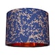 image 1 of Modern Midnight Blue Cotton Fabric 10 Shade with Copper Foil Floral Decoration | Blue | 10"