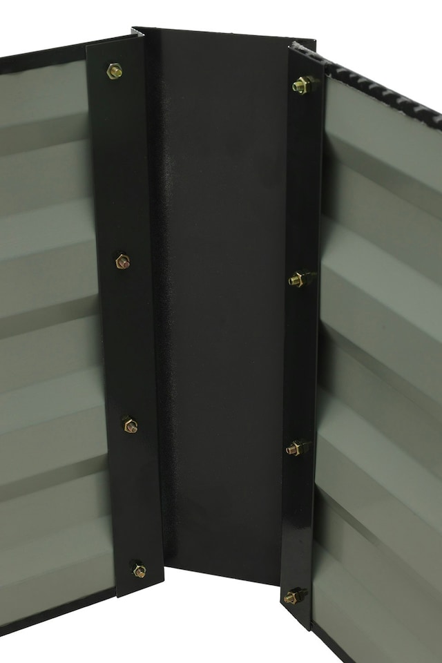 image 1 of Living and Home Outdoor Rectangular Metal Raised Garden Bed, Charcoal Black