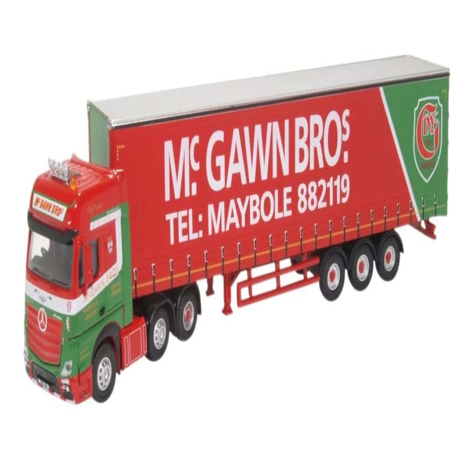 Oxford Diecast Mercedes Actros GSC Curtainside McGawn Bros