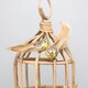 image 2 of Pair of Decorative Gold Glitter Birds With Clip - 13cm