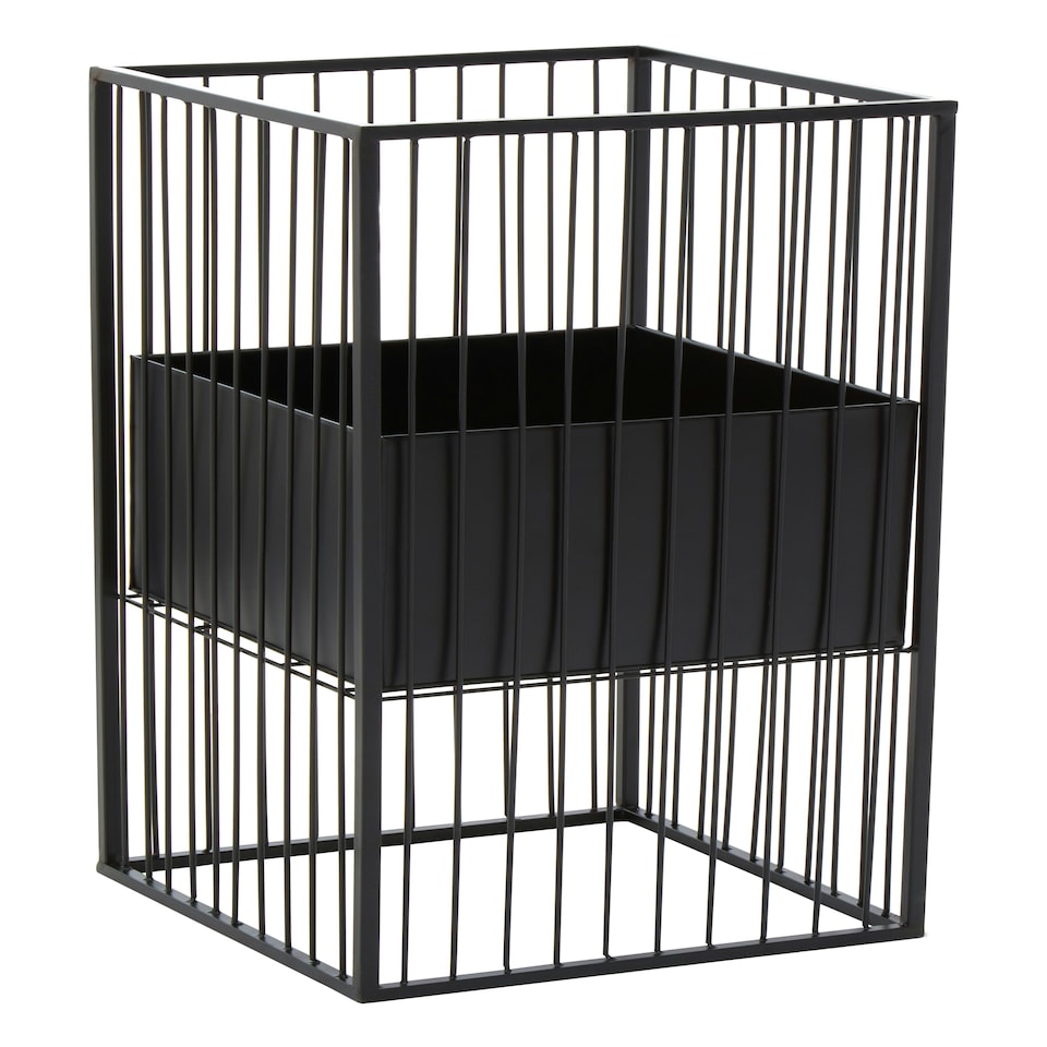 image 1 of Interiors by Premier Black Floor Standing Planter, Robust Constructed Large Flower Pot For Garden, Lightweight Flower Pot Black