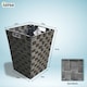 image 5 of Grey Nylon Plastic Waste Paper Bin – Strong Square Storage Basket Wastebasket for Home, Office & Hotels – Versatile Rubbish & Garbage Bin