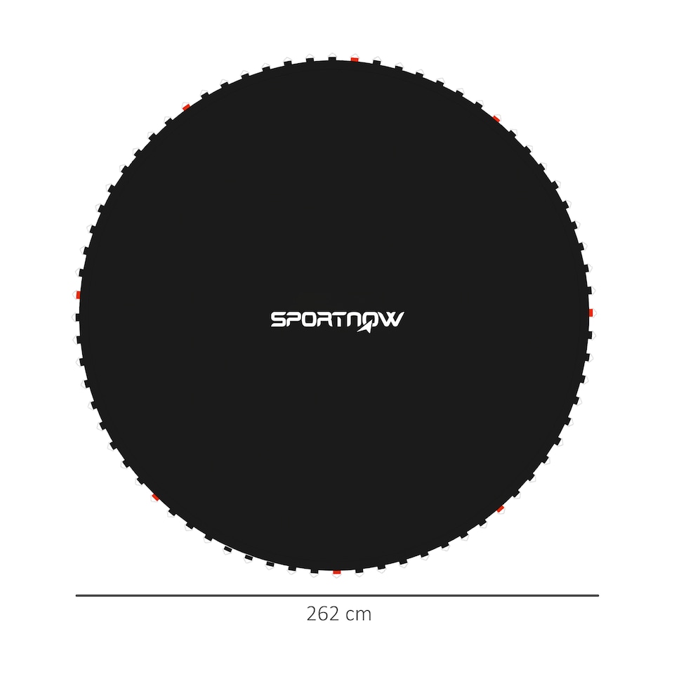 image 1 of SPORTNOW Trampoline Mat with 54 V-Hooks, for 10ft Trampoline, Black