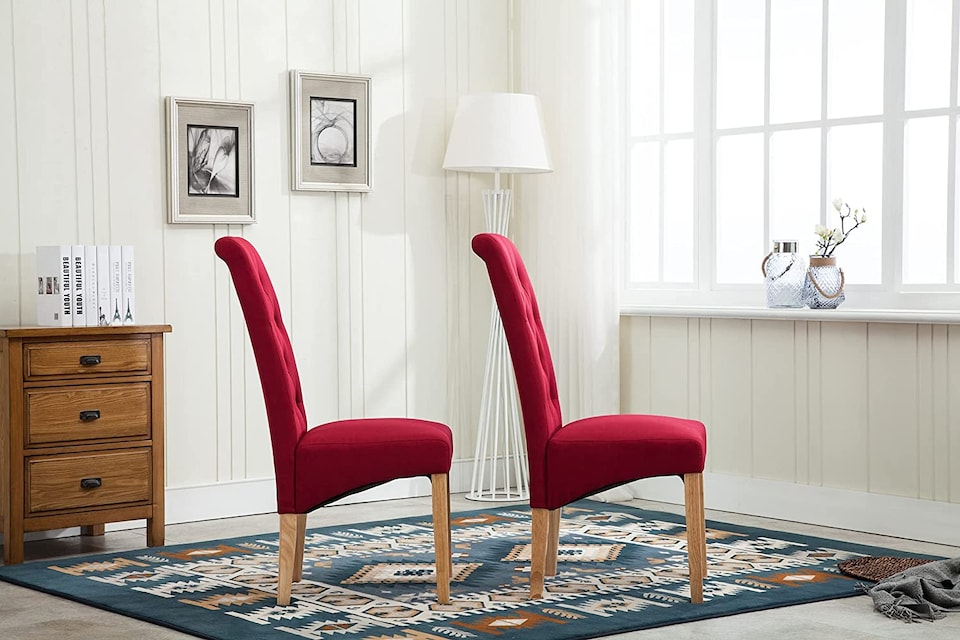 image 1 of MCC Direct Deluxe High Back Fabric Dining Chairs Red