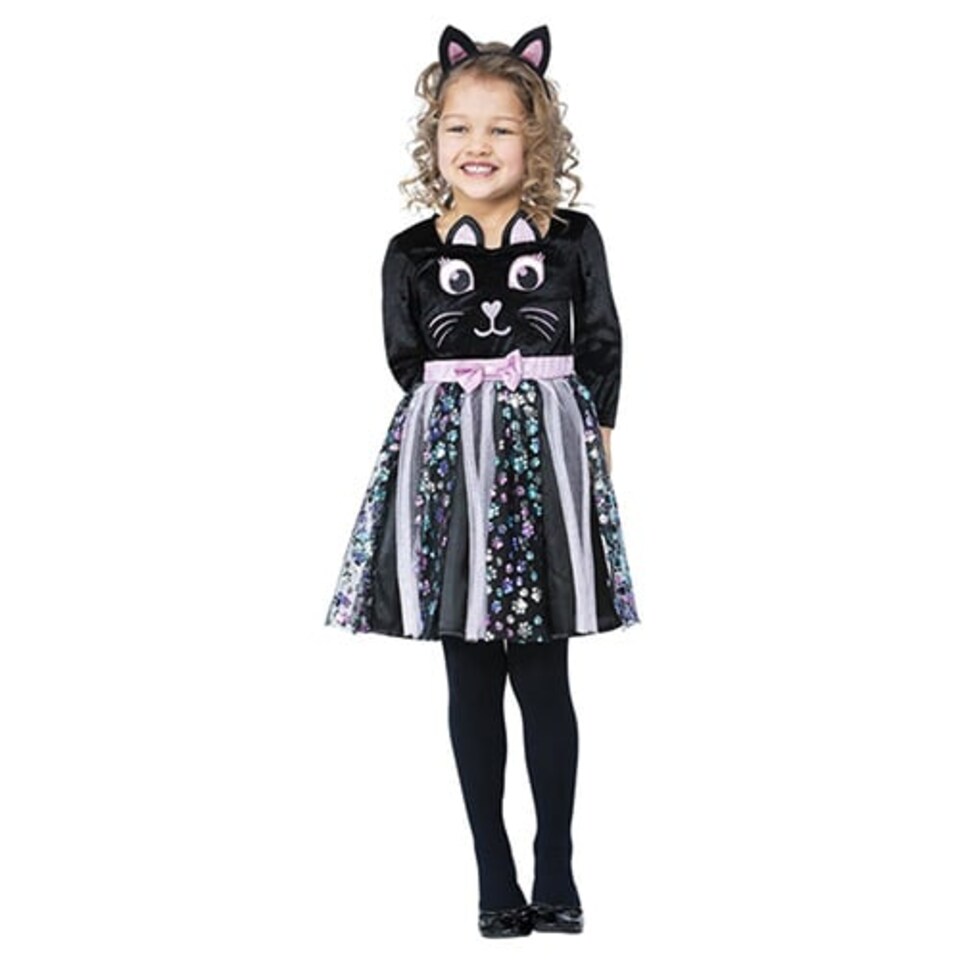 image 1 of Cat Girls Fancy Dress Costume Toddler Age 3-4