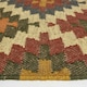 image 4 of Homescapes Lucea Orange and Blue Kilim Wool Rug - 90 x 150 cm | Orange | 90 x 150 cm