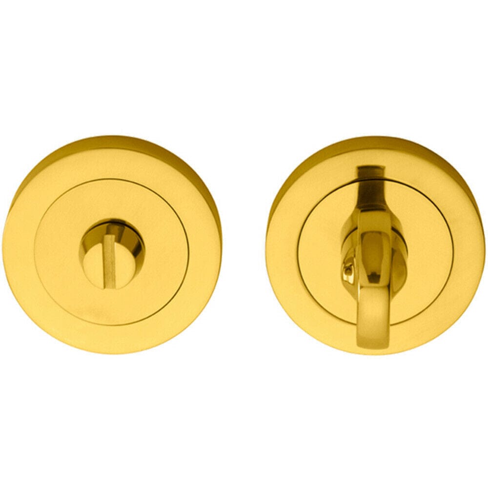 Loops Thumbturn Lock & Release Handle Concealed Fix 80mm Spindle Polished Brass in Metallics
