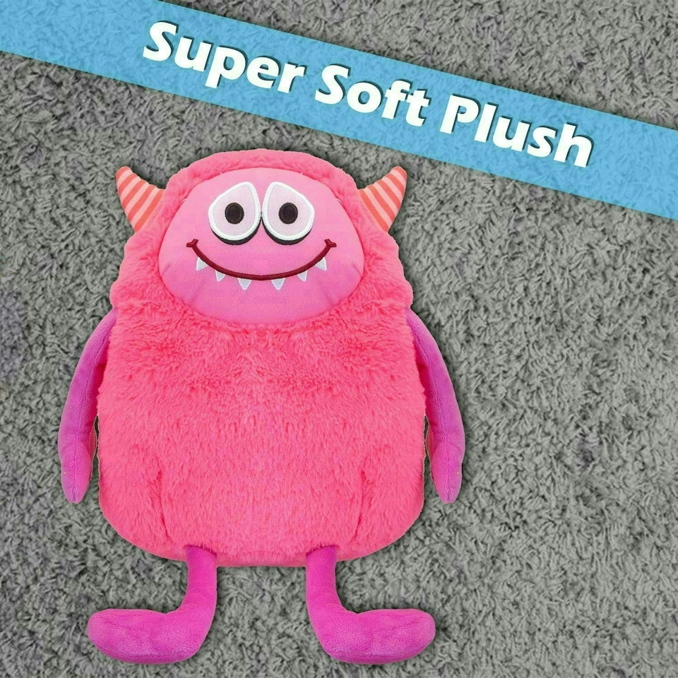 image 1 of Shy Monster Soft Toy Cute Plushie Huggable Cuddly Stuffed Toy Gift 23cm Orange