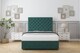 image 2 of Sloomy Mayfair Emerald Plush Divan Bed Base 4 Drawers With 26 Inch Strutted Headboard | Green | Emerald | Super King | 1