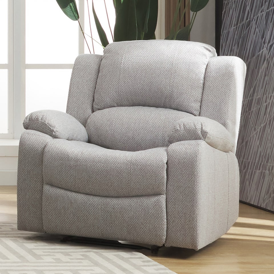 image 1 of Marldon Manual Reclining Armchair - Light Grey