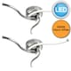 image 2 of First Choice Lighting Set of 2 Ara Chrome LED Flush Ceiling Lights Chrome