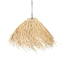 ValueLights Solar Powered Natural Grass Outdoor Hanging Pendant Garden Pergola Light