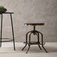 image 2 of Gator Ash Wood Seat Metallic Stool Gold