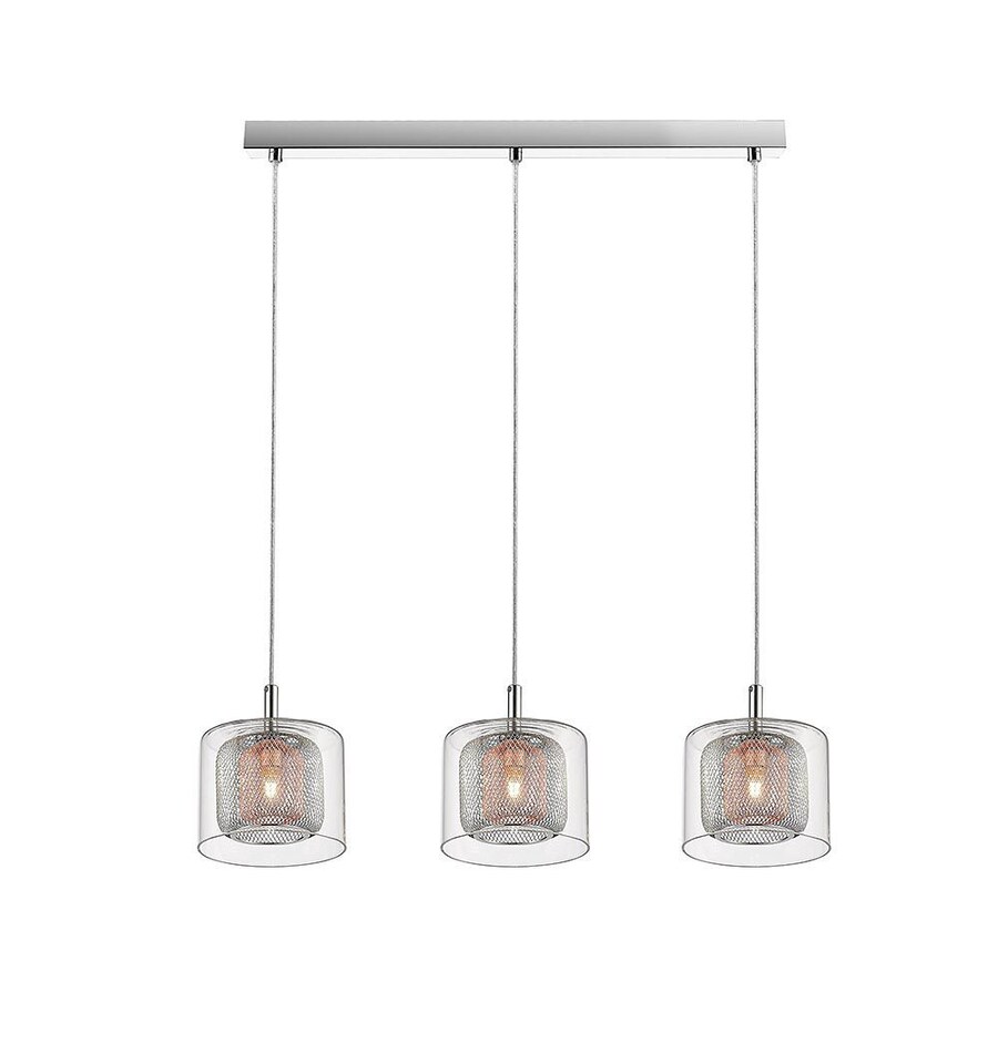 image 1 of Laure 3 Light Chrome Bar Pendant Ceiling Light