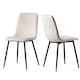 image 5 of Dining Chairs Velvet Fabric Lexi Set of 4 Beige by MCC