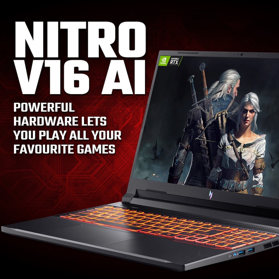 image 1 of Acer Nitro V AMD Ryzen 7 16GB RAM 1TB SSD RTX 5070 180Hz Inch Inch Windows 11 Gaming Laptop