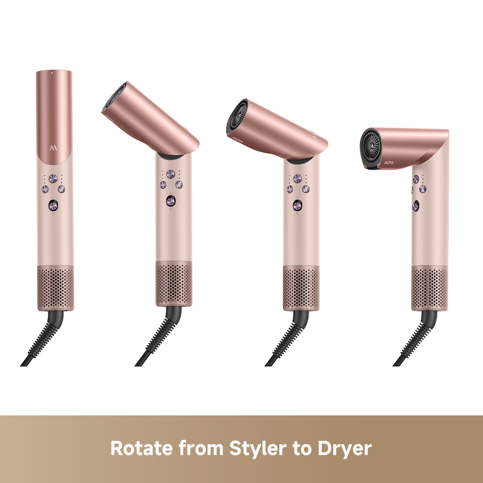 image 1 of MOVA Master 10 Hair Styler with Attachments - Pink