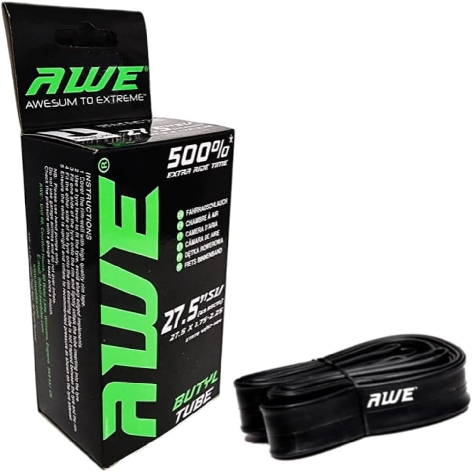 image 1 of AWE Butyl Rubber 27.5" MTB/Bike Inner Tube 27.5 x 1.75-2.25 Schrader Valve