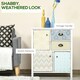 image 5 of HOMCOM 5 Drawer Table Multi-purpose Storage Chest Sideboard Retro Style Entryway