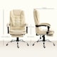 image 7 of HOMCOM Executive Office Chair, Recliner Computer Chair with Footrest, Cream