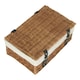 image 3 of 35cm Double Steamed Wicker Picnic Basket with Lining White | White | One Size