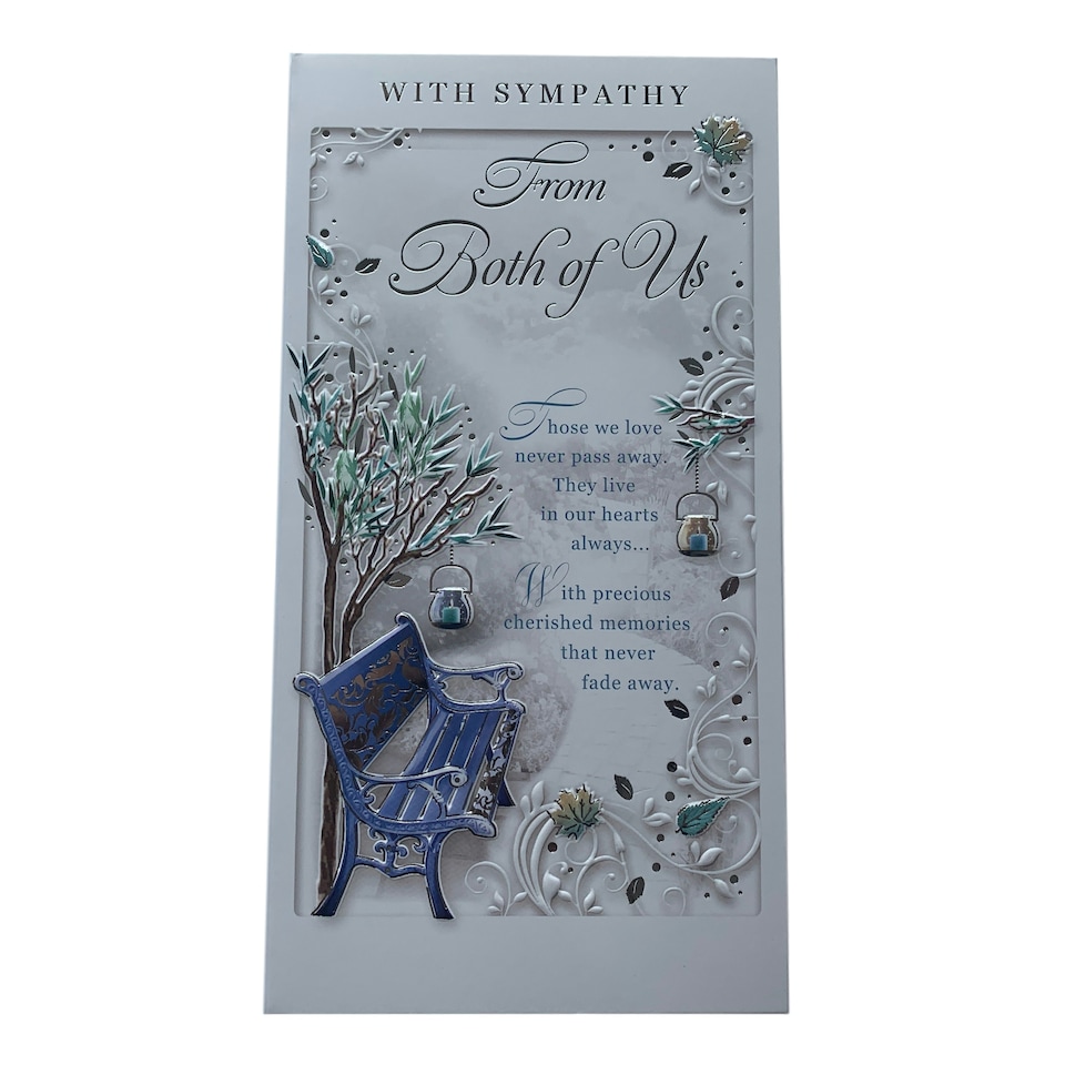image 1 of From Both of Us Autumn Design Sympathy Opacity Card