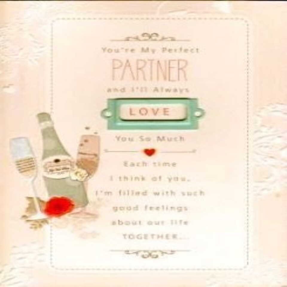 image 1 of For My Partner on Your Birthday, Birthday Card