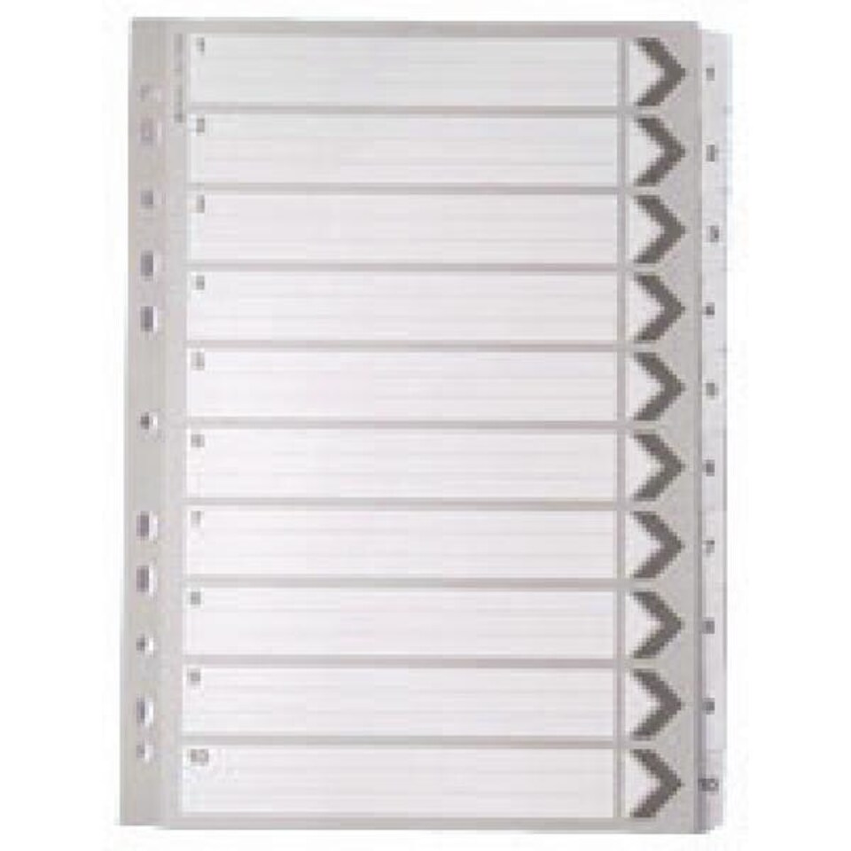 A4 White 110 Mylar Index (Mylar reinforced tabs and holes for