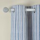 image 2 of Catherine Lansfield Logan Stripe 90x90 Inch Lined Eyelet Curtains Blue | Blue