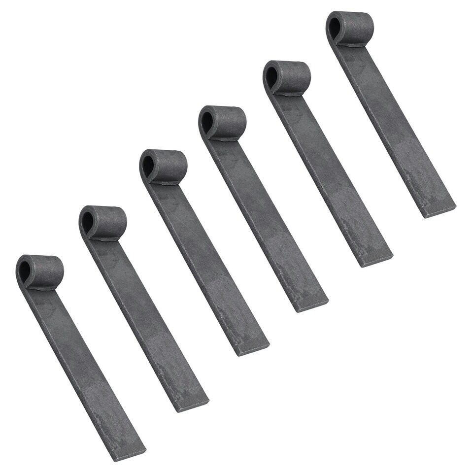 image 1 of Trailer Truck Tailgate Strap Hinge Self Colour 12.5mm Pin Weld On 150mm 6pc Grey