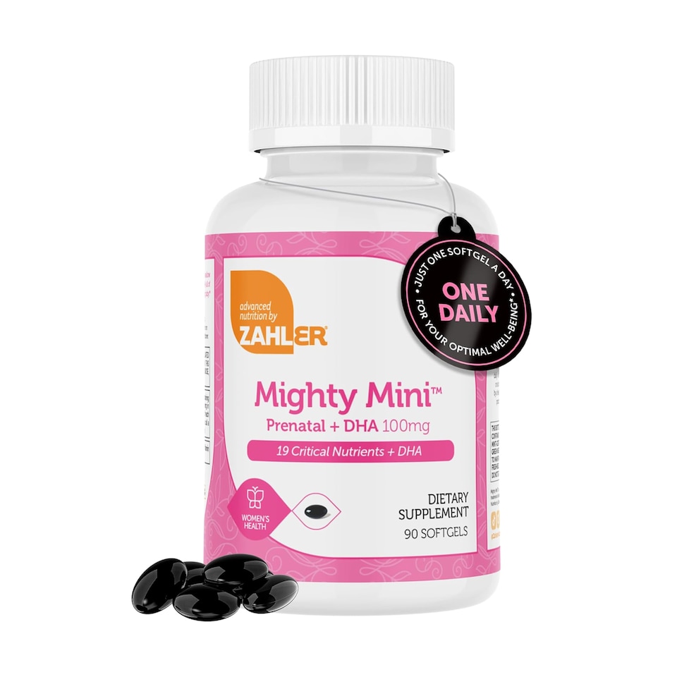 image 1 of Mighty Mini Prenatal Vitamin with DHA & Folate, Unflavored, 90c