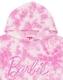 image 4 of Barbie Girls Towel Poncho | Pink Tie Dye Wearable Bath Towel For Kids | Classic Logo Graphic Hooded Changing Robe | Short Sleeve Cosy Swimwear Beach Cover Up Merchandise Gift for Children