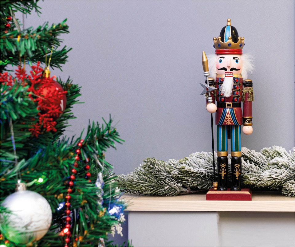 image 1 of 30cm Classic Wooden Nutcracker Soldier