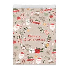 Scandi Christmas Kraft Paper Treat Bags - Pack of 10