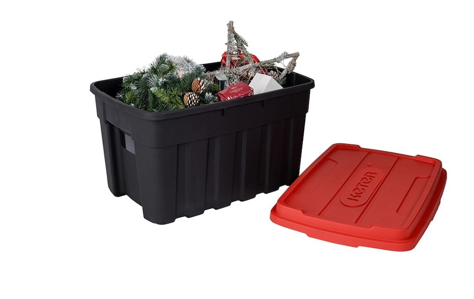 image 1 of Keter Tuff Box 140L Storage Boxes with Lid Set of 3 - Black