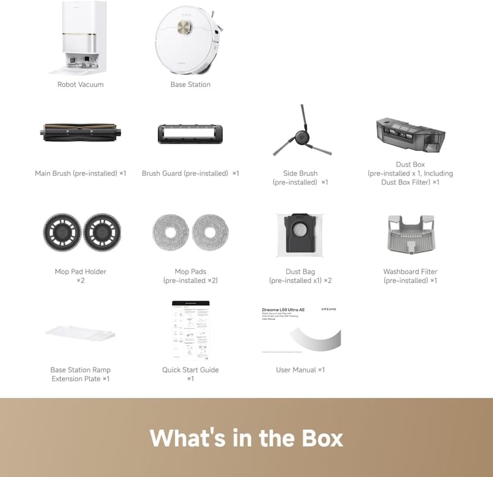 image 1 of Dreame L50 Ultra AE Black smart robot vacuum
