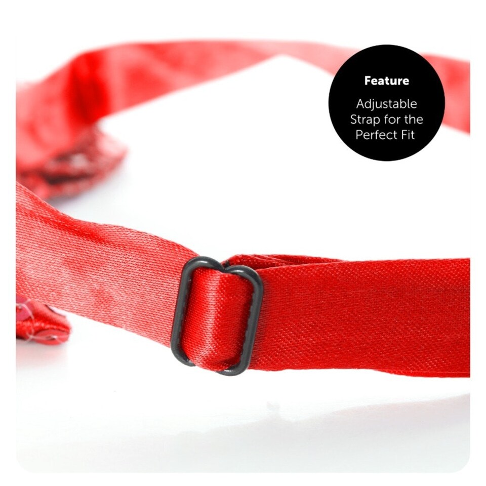 image 1 of Red Accessory Set - Sequin Trilby & Bow Tie Red | One Size