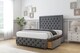image 4 of Sloomy Vienna Armour Coniston Divan Bed Base 2 Drawers Foot-End With 54 Inch Floor Standing Headboard & 12 Inch Matching Footboard | Grey | Armour | King | 1