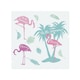 image 1 of Palm & Flamingo Splash Back | White