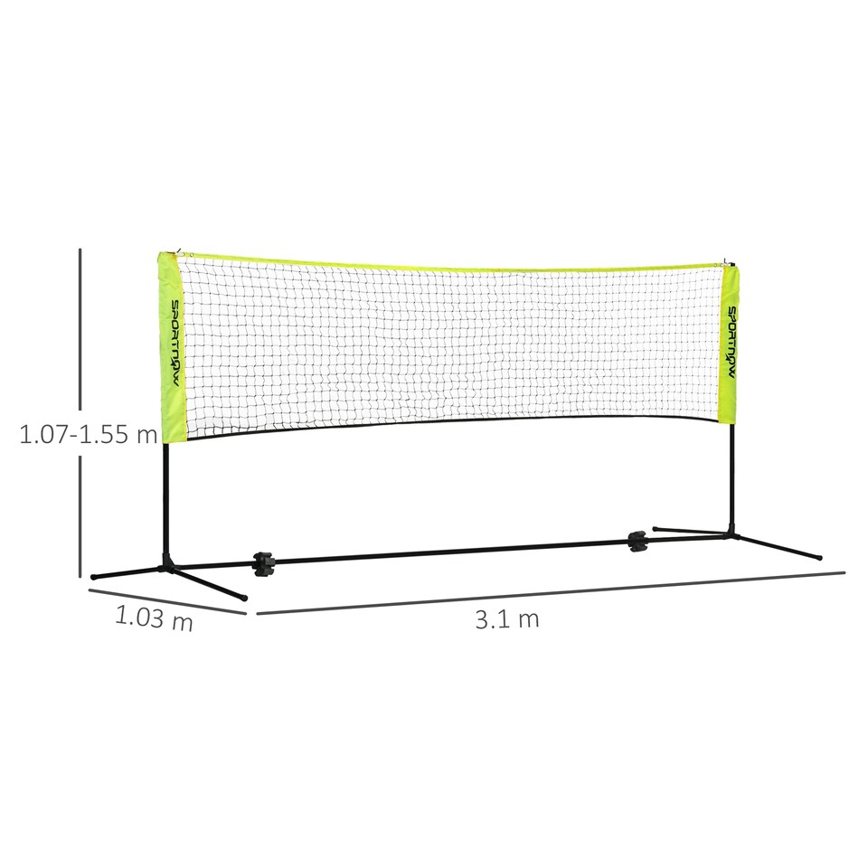 image 1 of SPORTNOW 3m Badminton Net, Adjustable Sports Net for Tennis, Volleyball