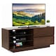 image 1 of Centurion Supports Gallus Premium Walnut with 2-Walnut Drawers and 3-Shelves 32"-55" LED/OLED/LCD TV Cabinet | Brown | 1