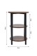 image 2 of Living and Home Vintage Wooden Side Table 3 Tiers - 40 x 40 x 60cm H | Brown